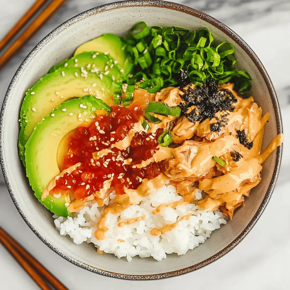 Canned Tuna Sushi Bowl
