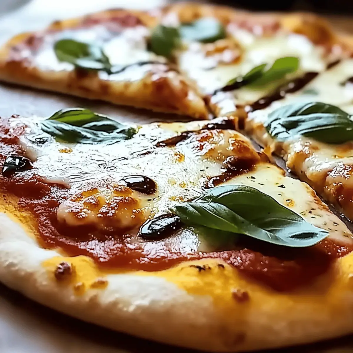 Cheesy Basil & Garlic Pizza