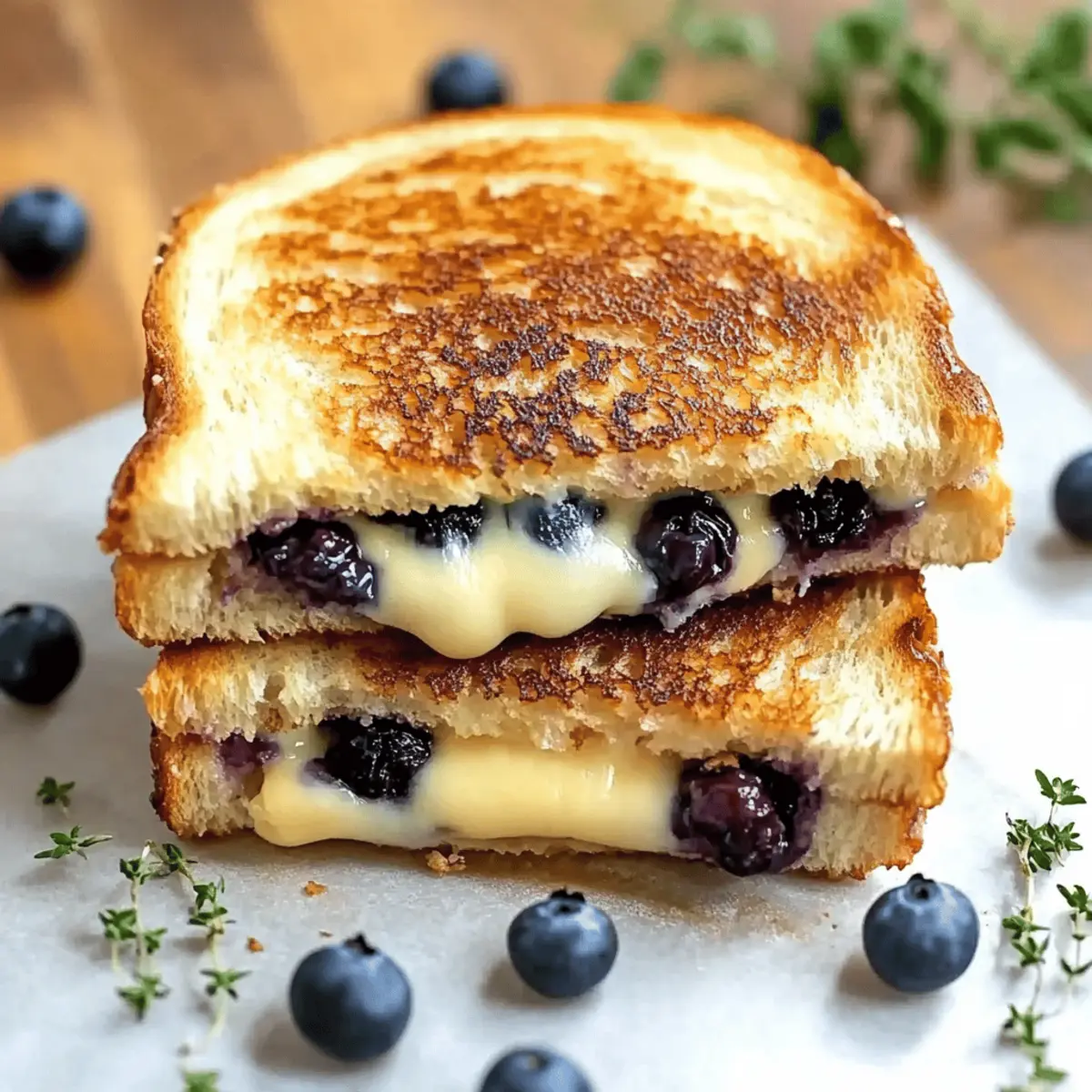 Crispy Blueberry Grilled Cheese