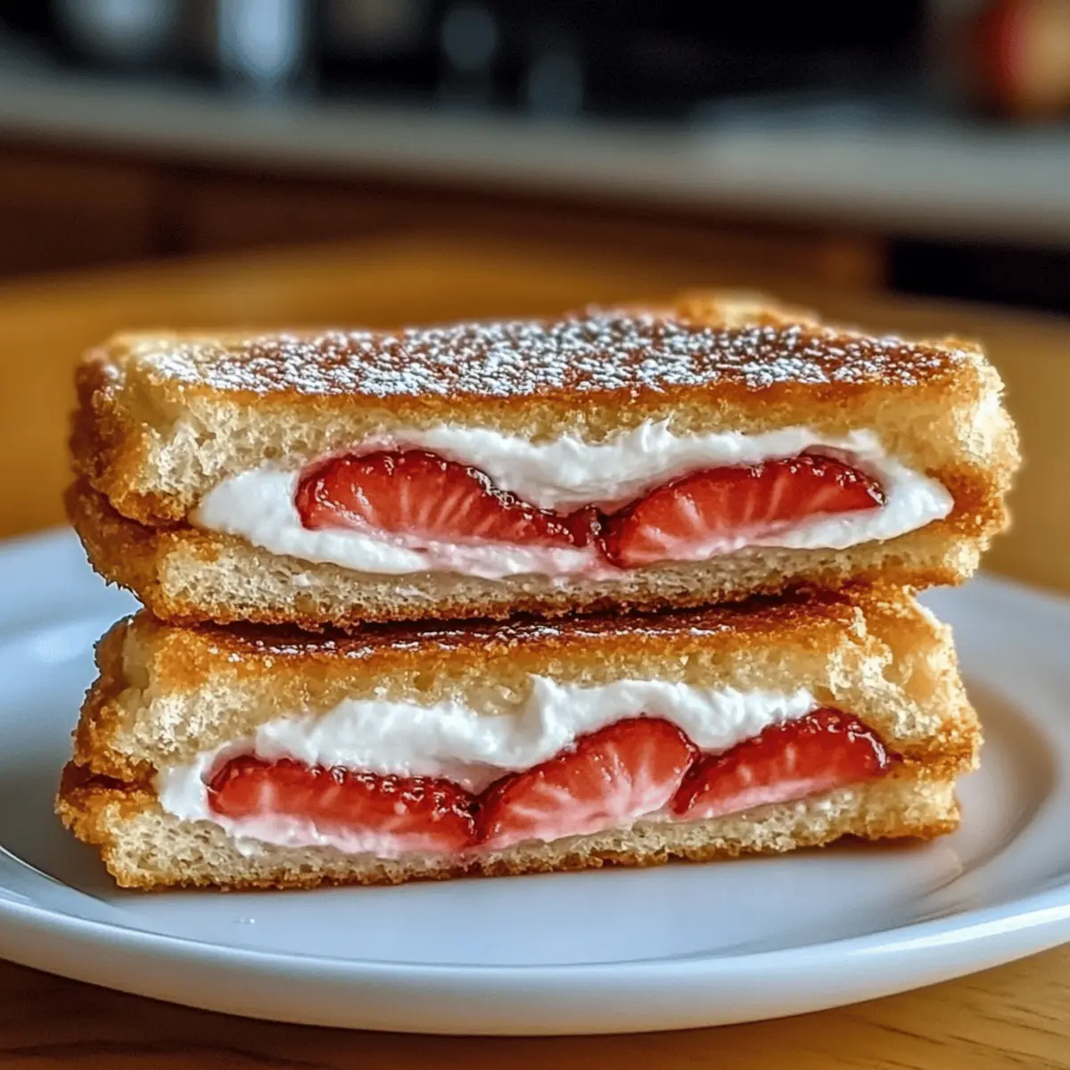 Fried Strawberry Cheesecake Sandwiches