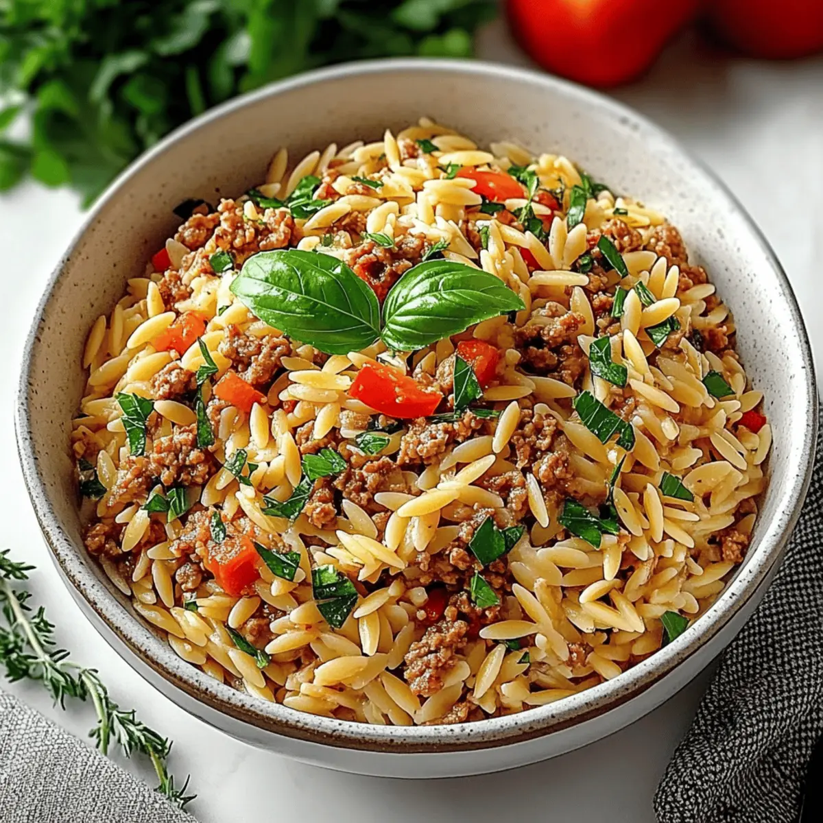 Ground Turkey Orzo