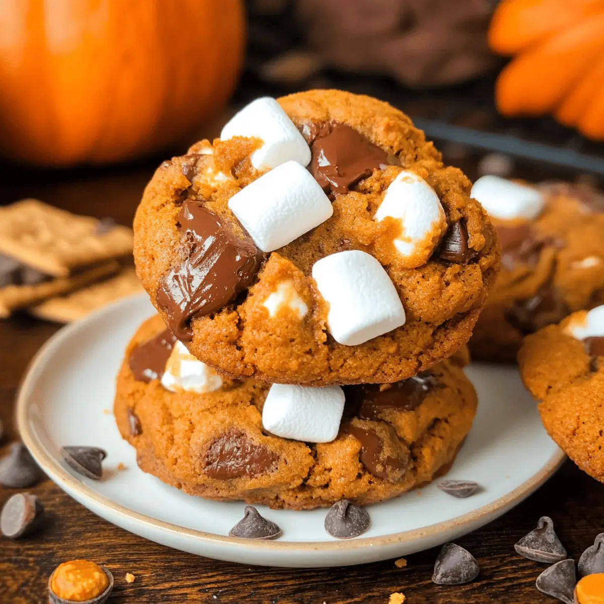 Pumpkin S’mores Cookies