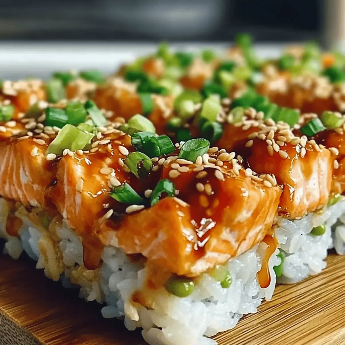 Spicy Salmon Sushi Bake