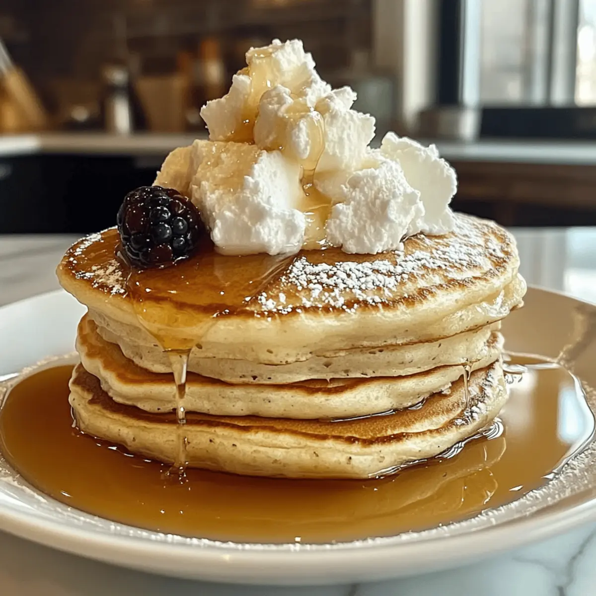 Sweet Coconut Cream Pancakes