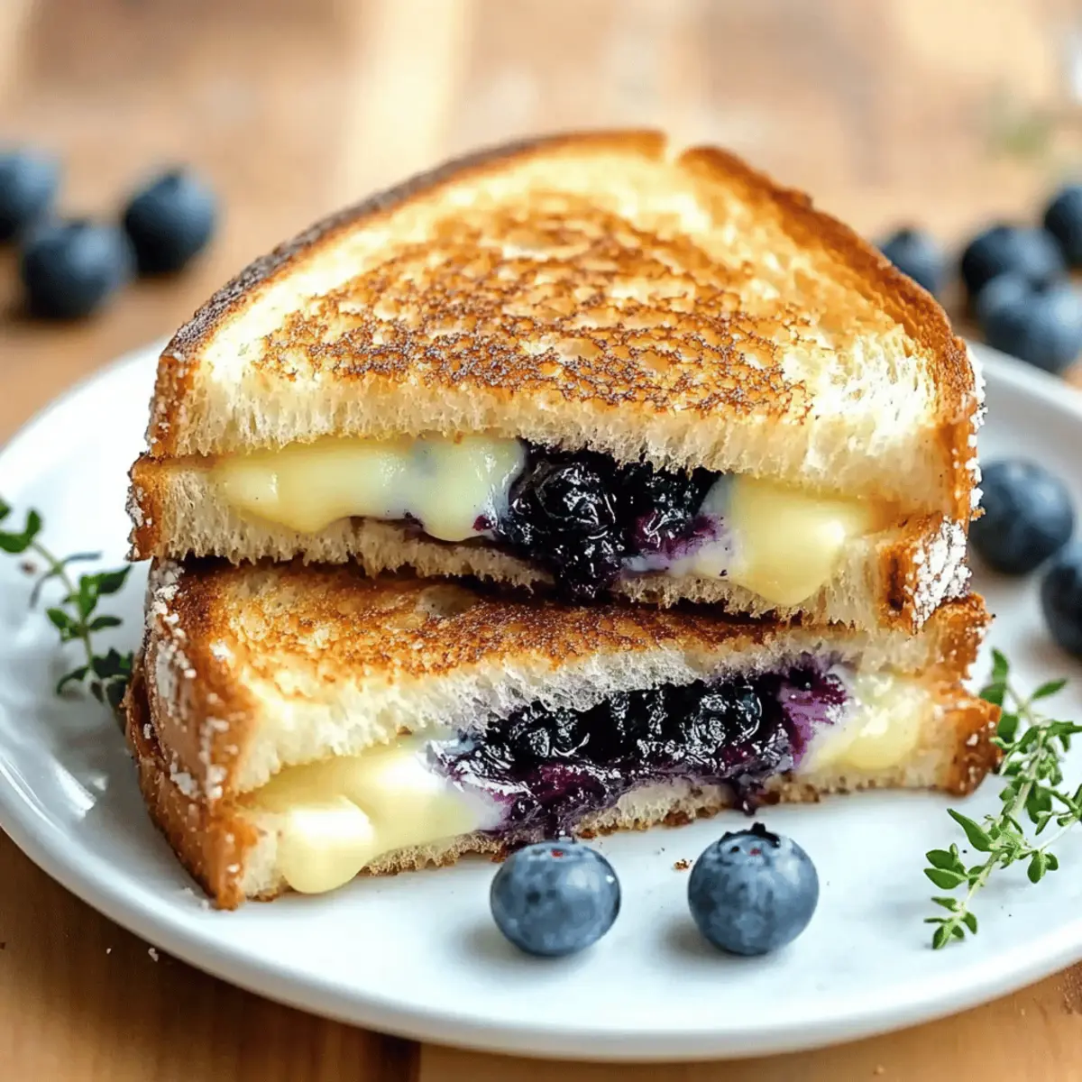 Crispy Blueberry Grilled Cheese