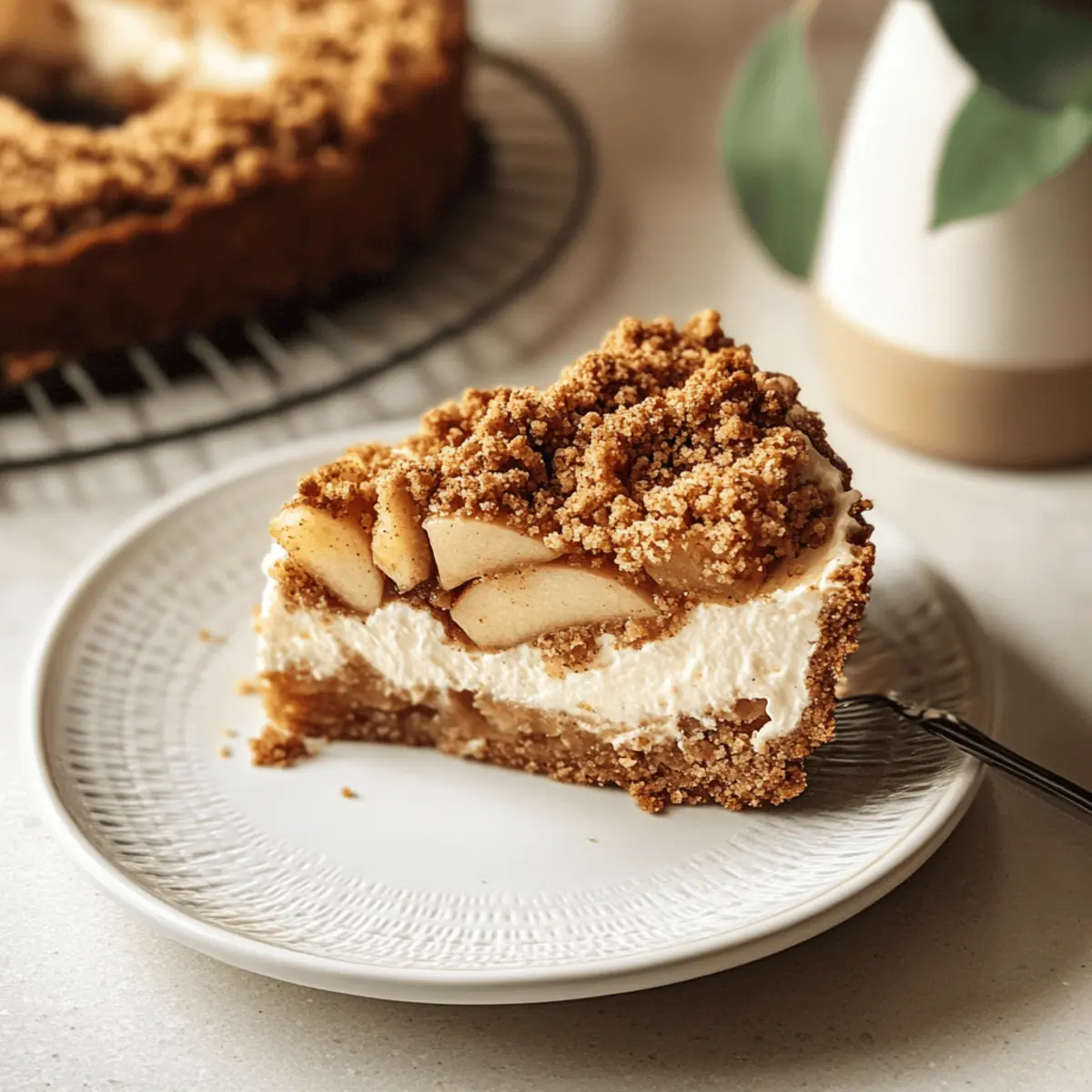 Apple Crumble Cheesecake