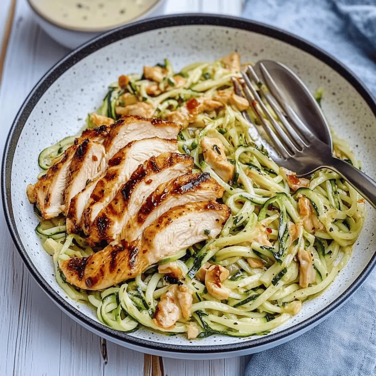 Chicken Alfredo With Zoodles