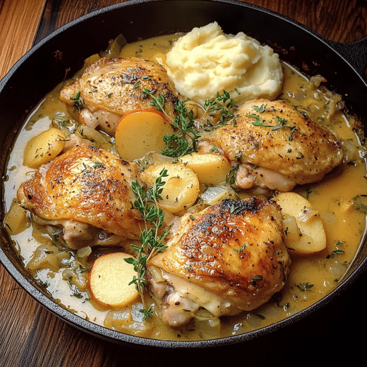 Chicken Normandy or French Apple Cider Chicken