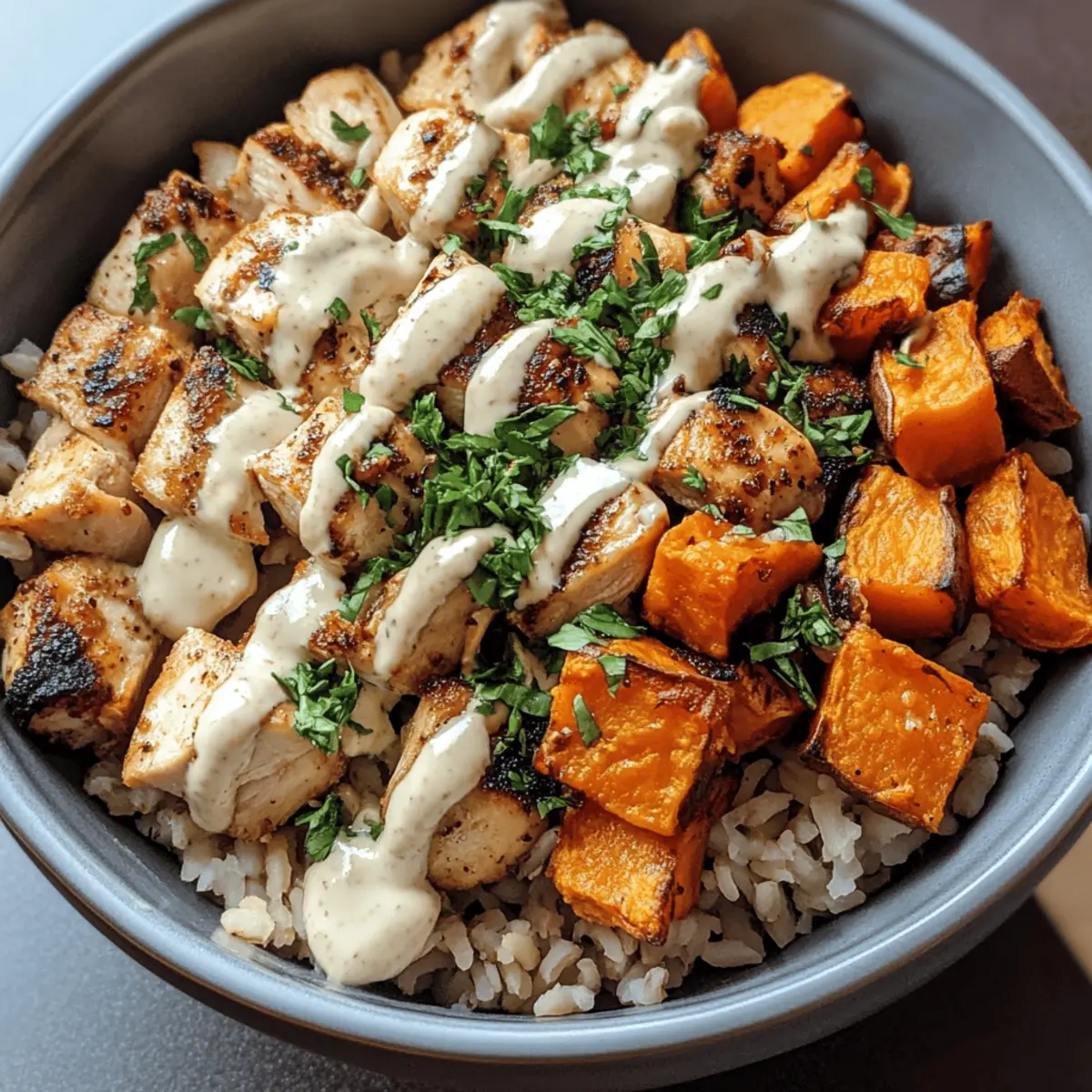 Chicken & Sweet Potato Rice Bowl