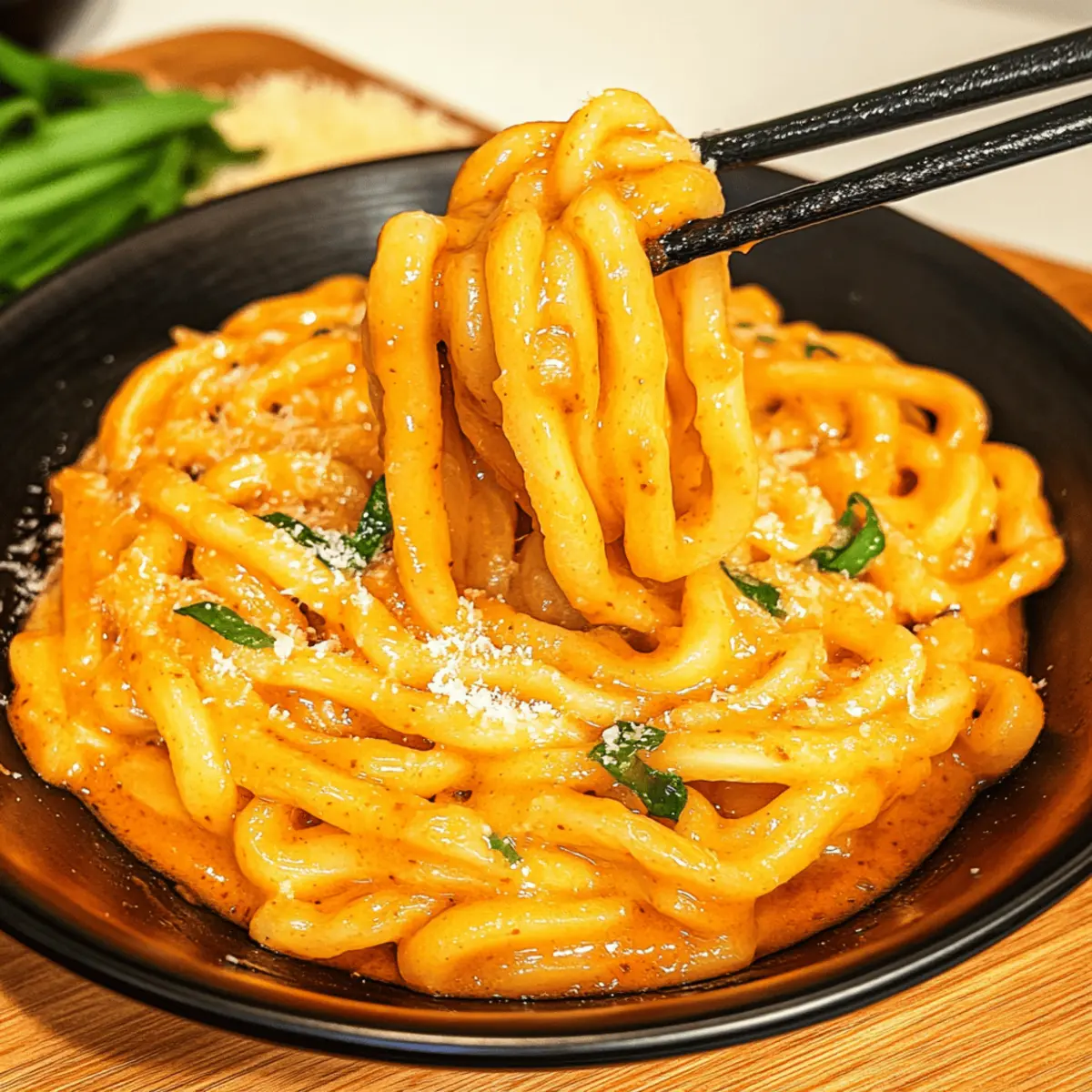 Creamy Gochujang Udon Noodles