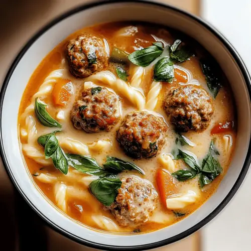Creamy Italian Meatball Soup