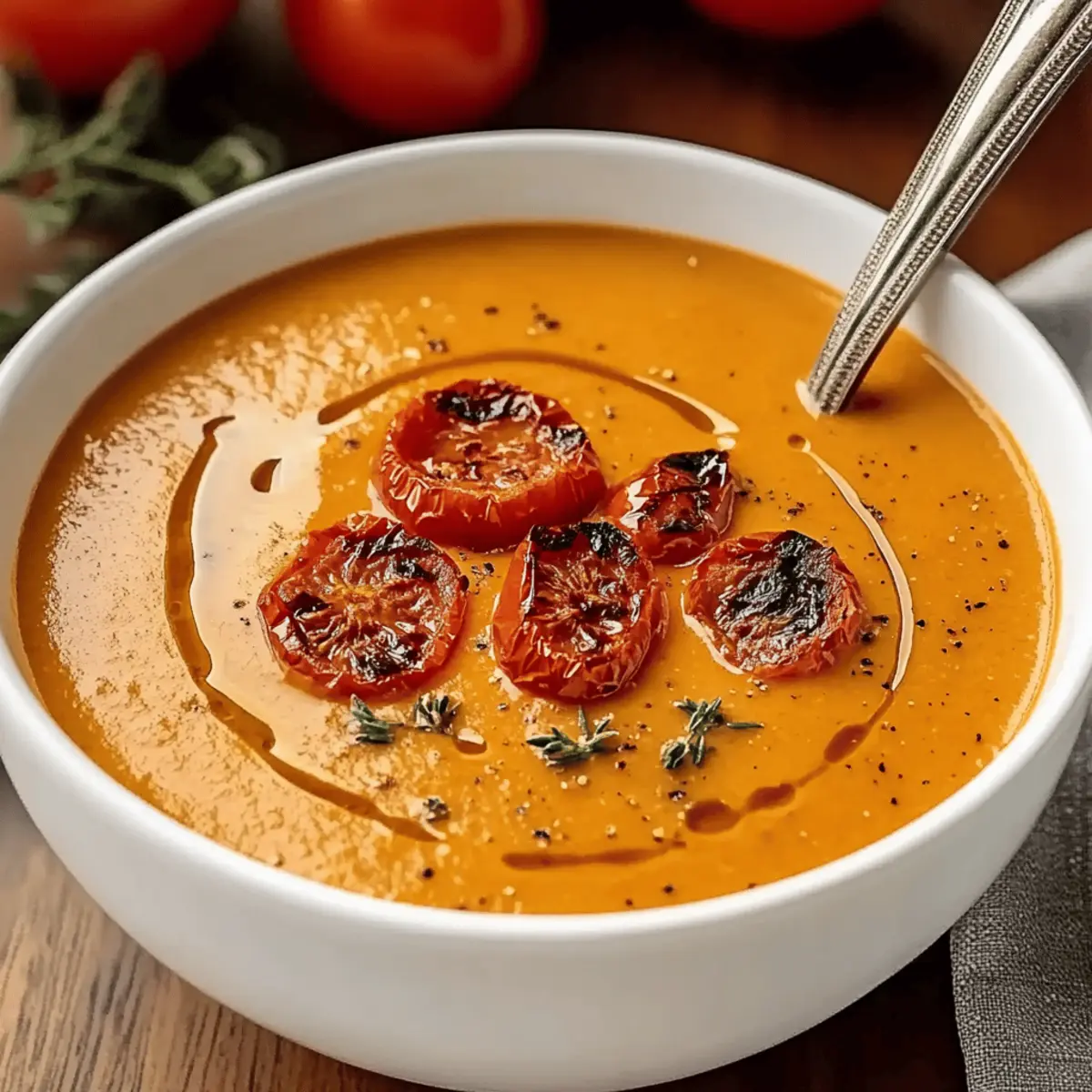 Creamy Roasted Garlic Tomato Soup