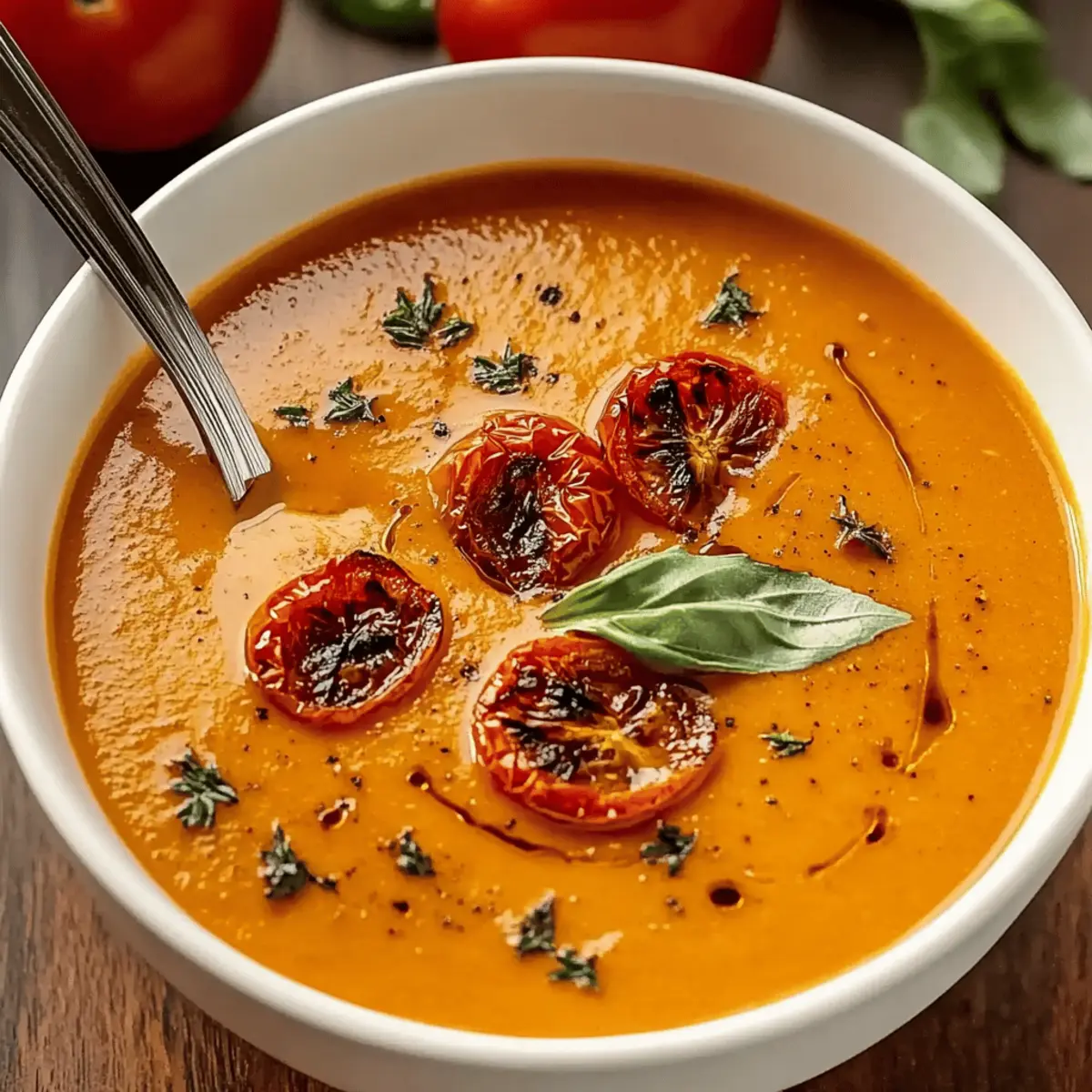 Creamy Roasted Garlic Tomato Soup