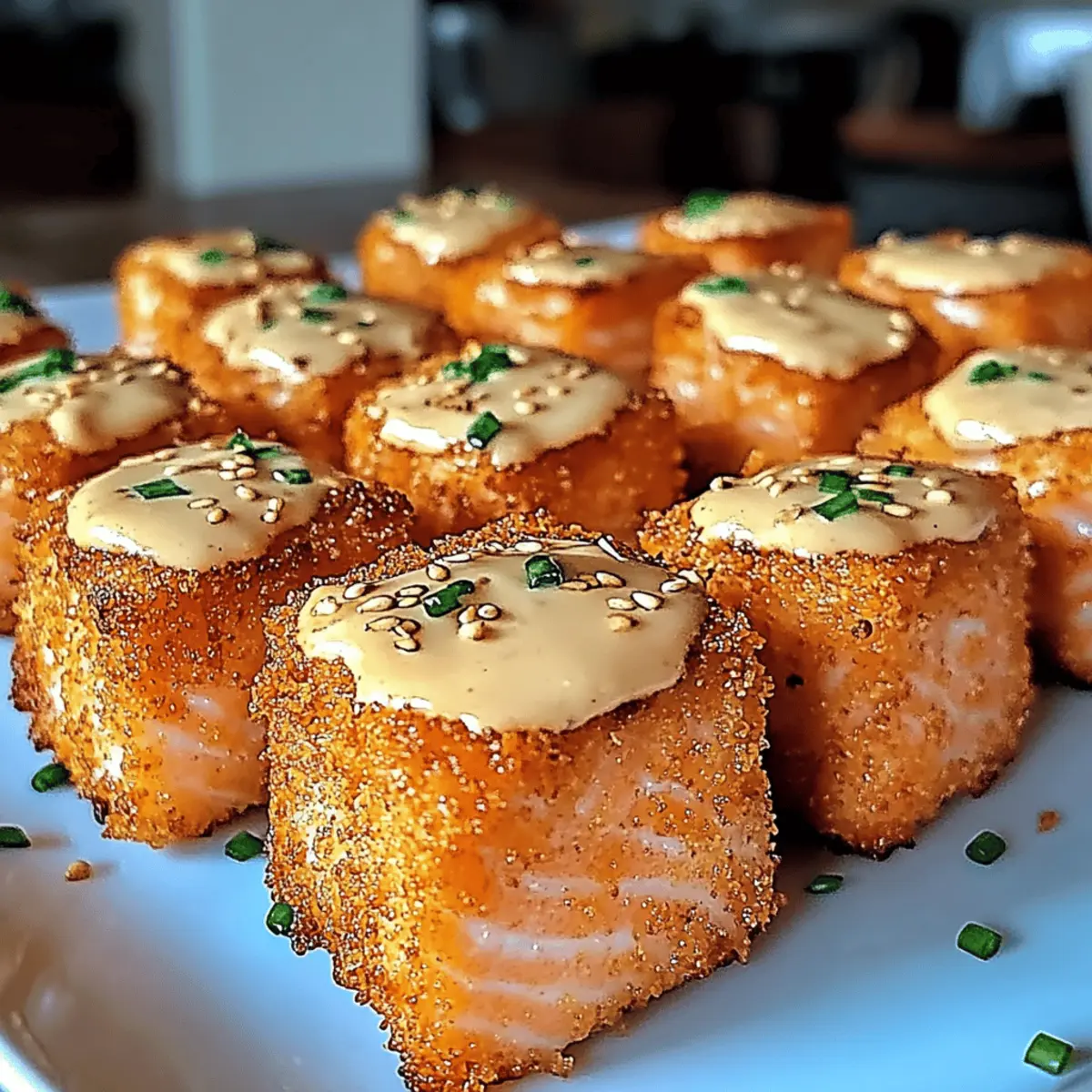 Crispy Bang Bang Salmon Bites That