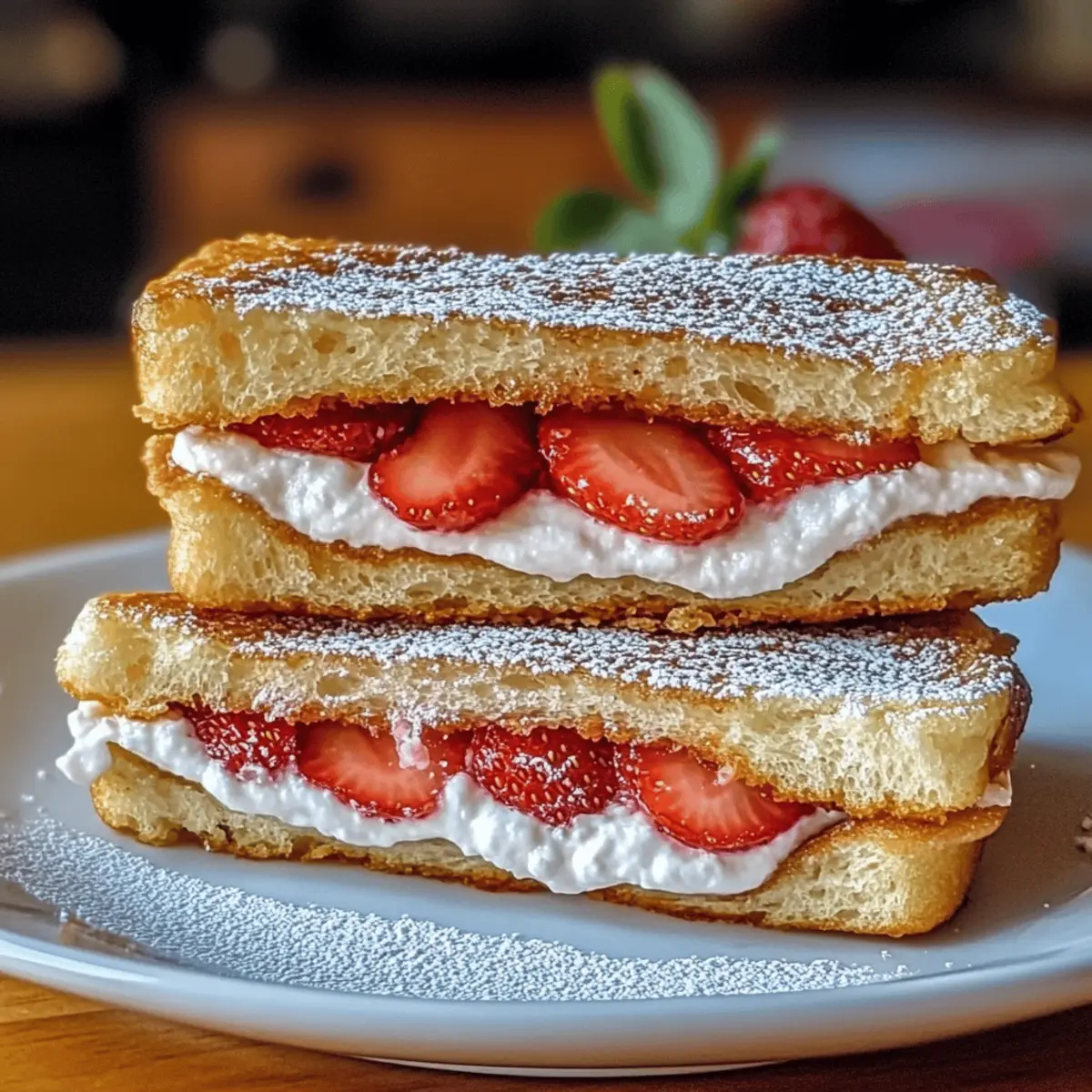Fried Strawberry Cheesecake Sandwiches