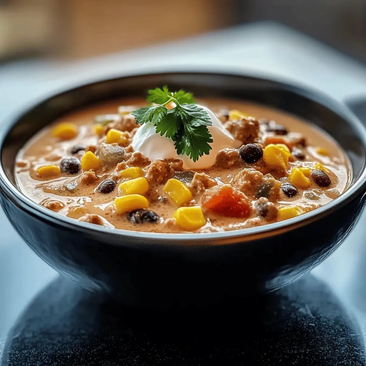 High Protein Creamy Taco Soup