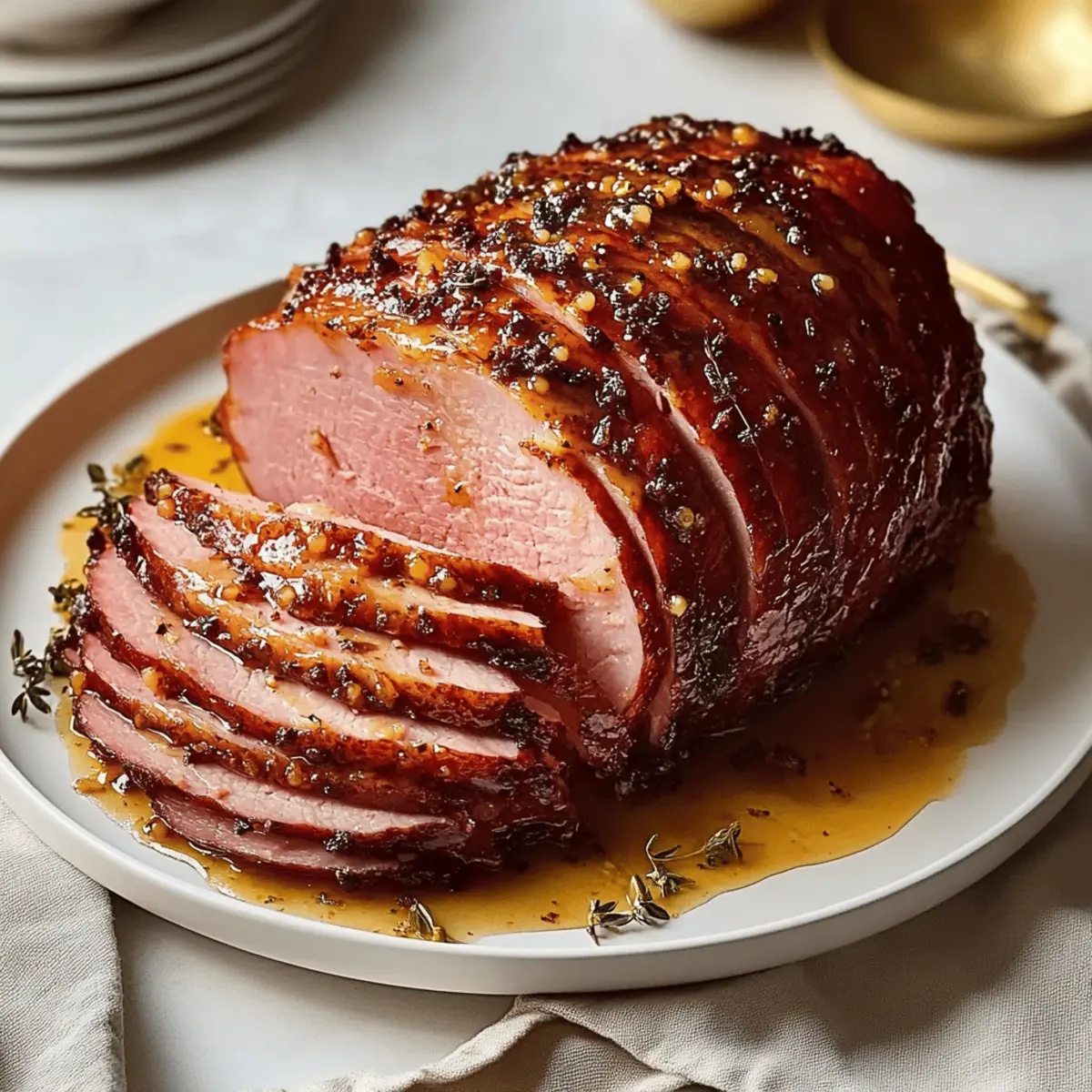 Honey Ham Delight with Mustard Glaze