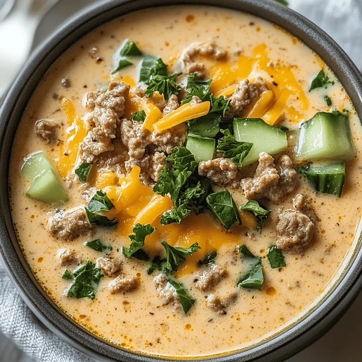 Keto Cheeseburger Soup