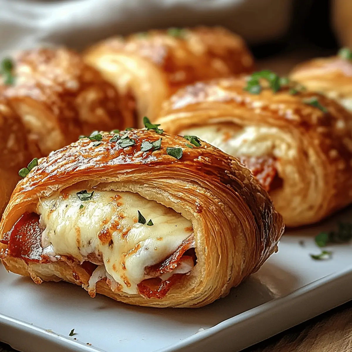 Mozzarella Pepperoni Croissant Rolls