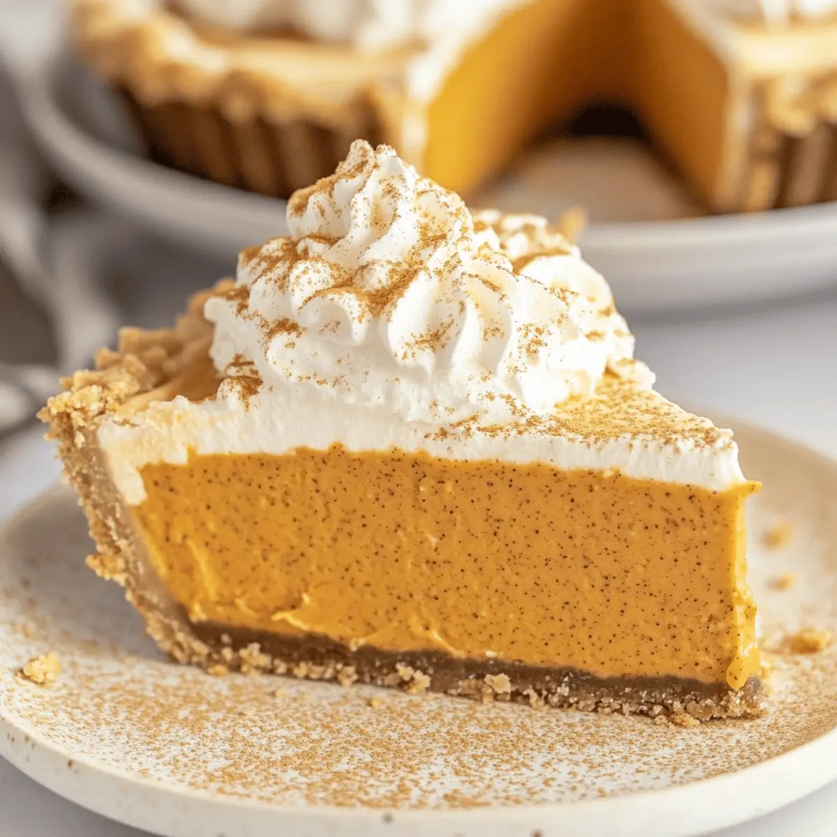 No Bake Marshmallow Pumpkin Pie