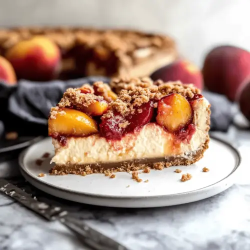 Peach Cobbler Cheesecake