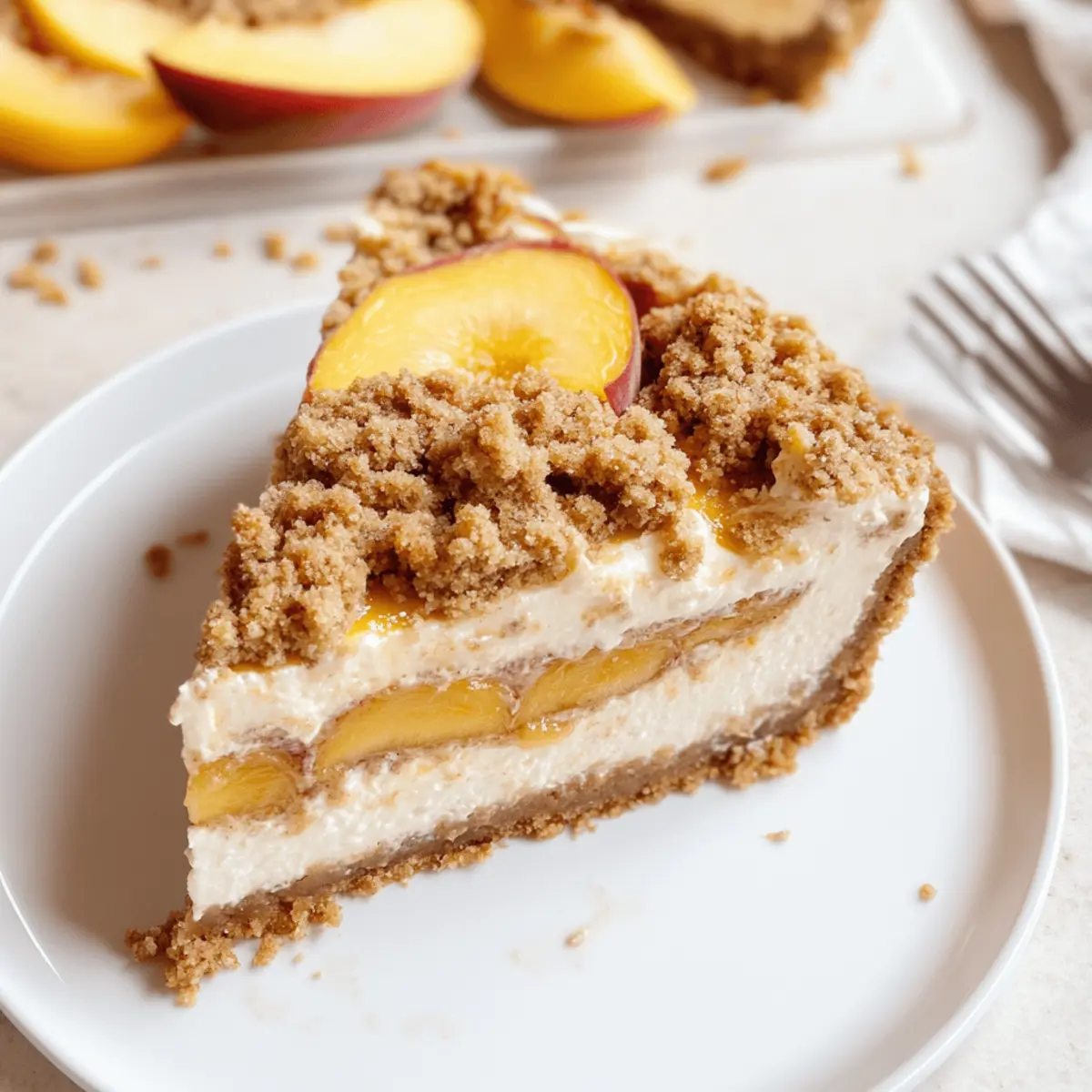 Peach Crumble Cheesecake