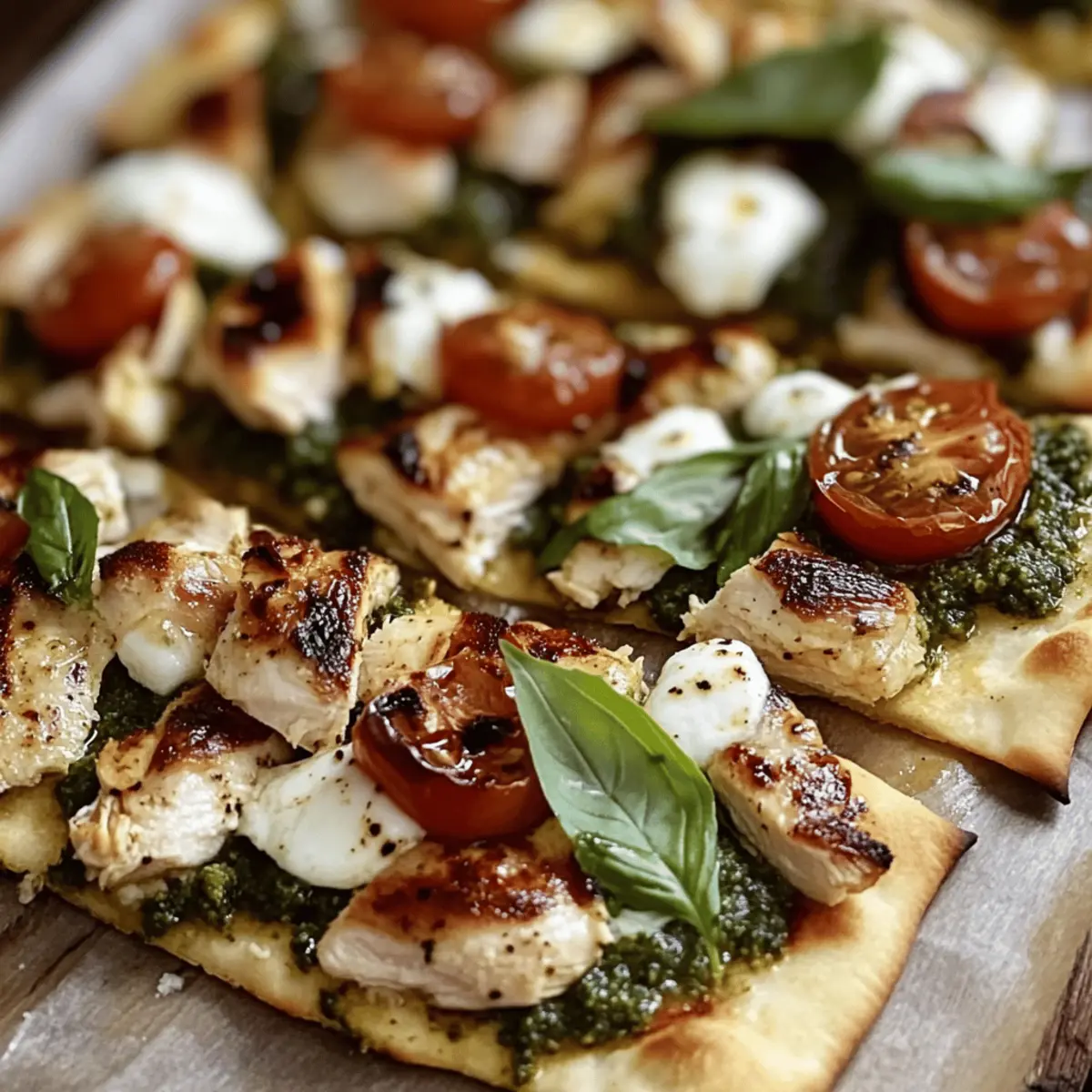 Pesto Chicken Flatbread