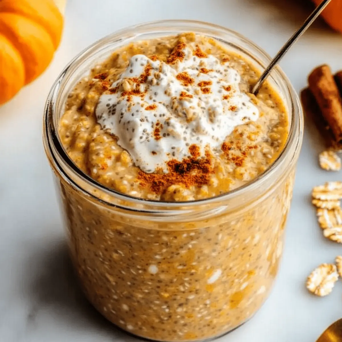 Pumpkin Pie Overnight Oats with Chia