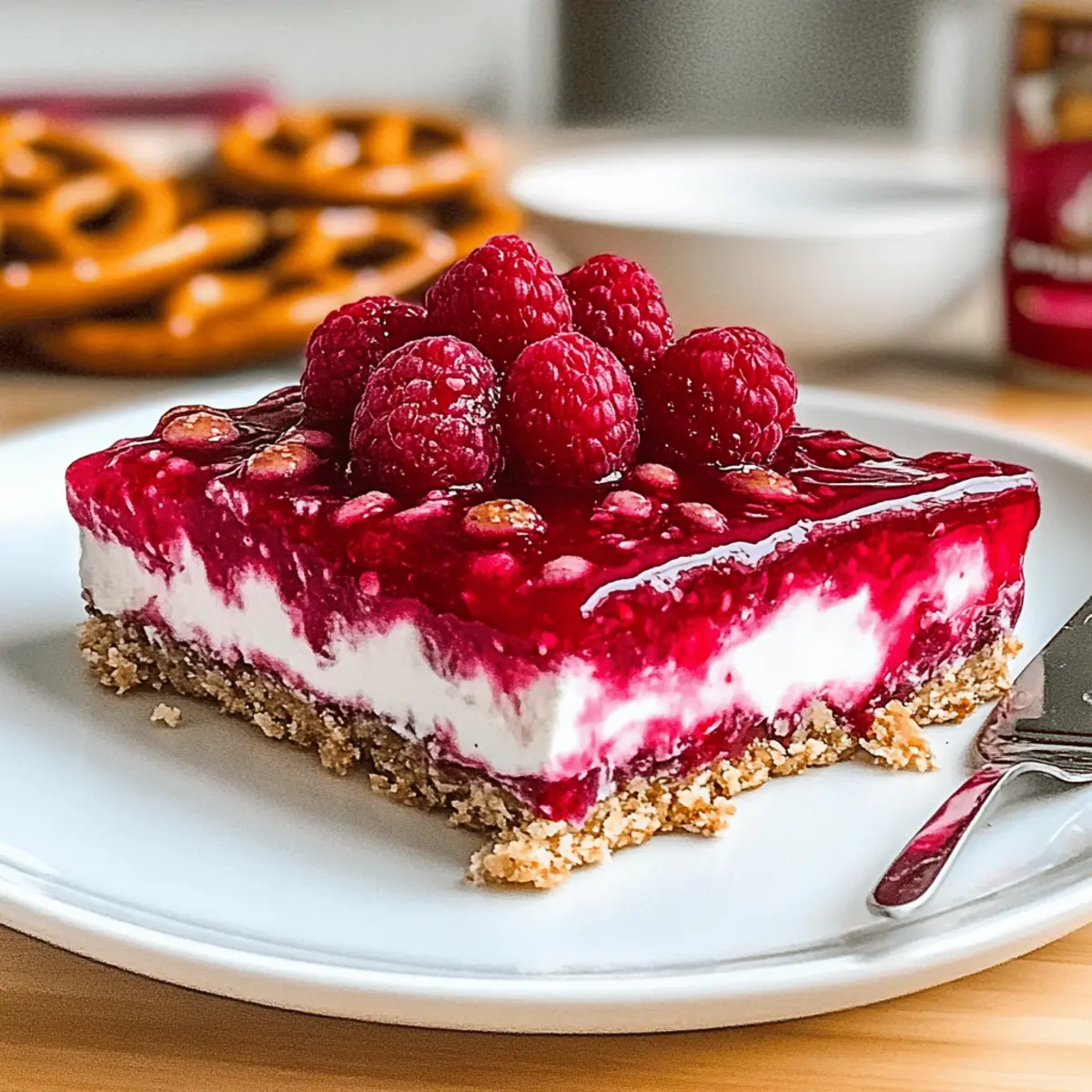 Raspberry Pretzel Salad A Sweet Delight