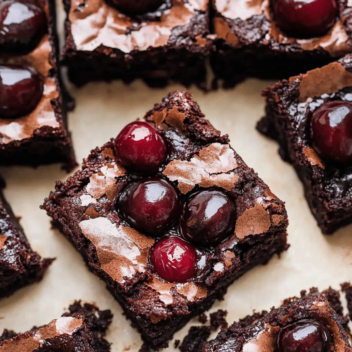 Roasted Chocolate Cherry Brownies