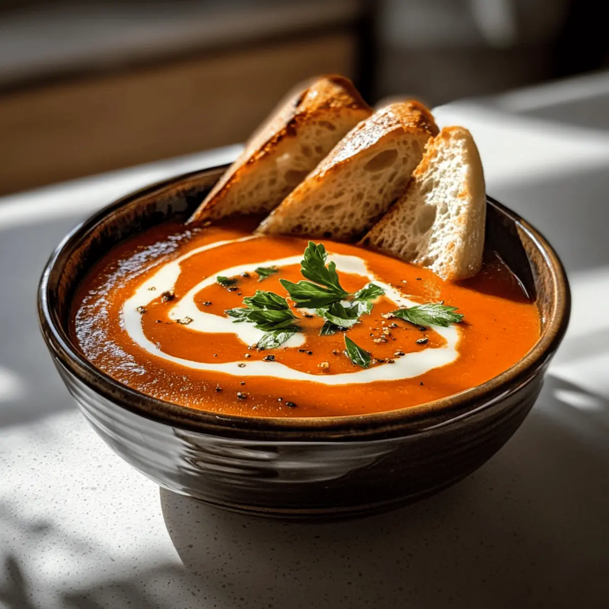 Roasted Red Pepper Gouda Soup