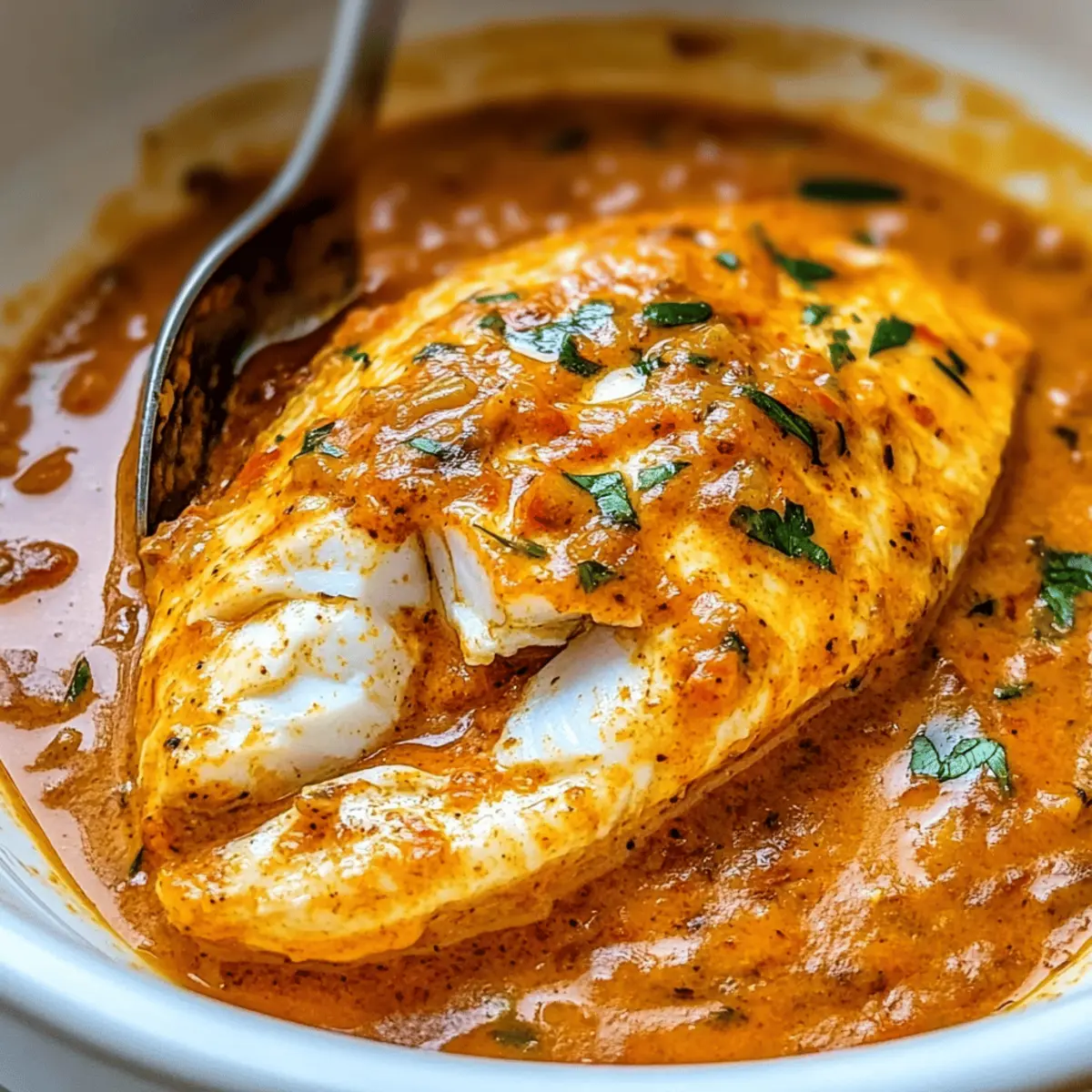 Savor Tilapia in Roasted Pepper Sauce
