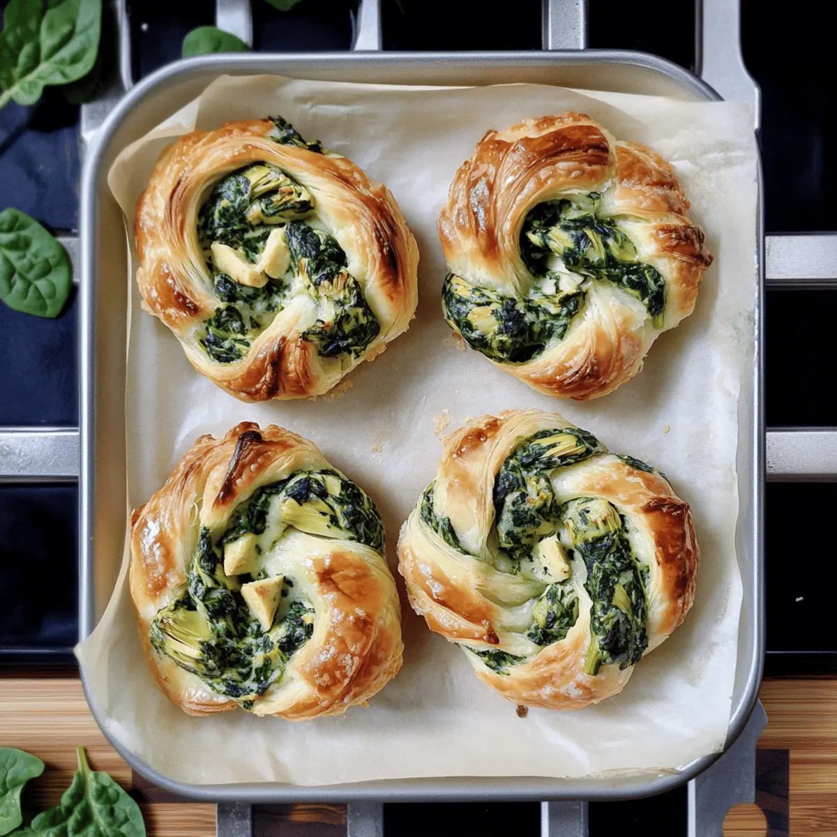 Spinach Artichoke Swirls