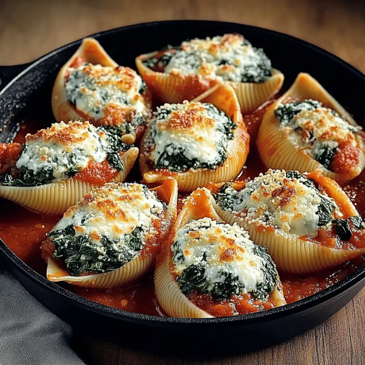 Spinach and Ricotta Stuffed Shells