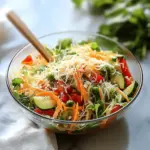 Spring Roll Salad with Spicy Ginger Dressing