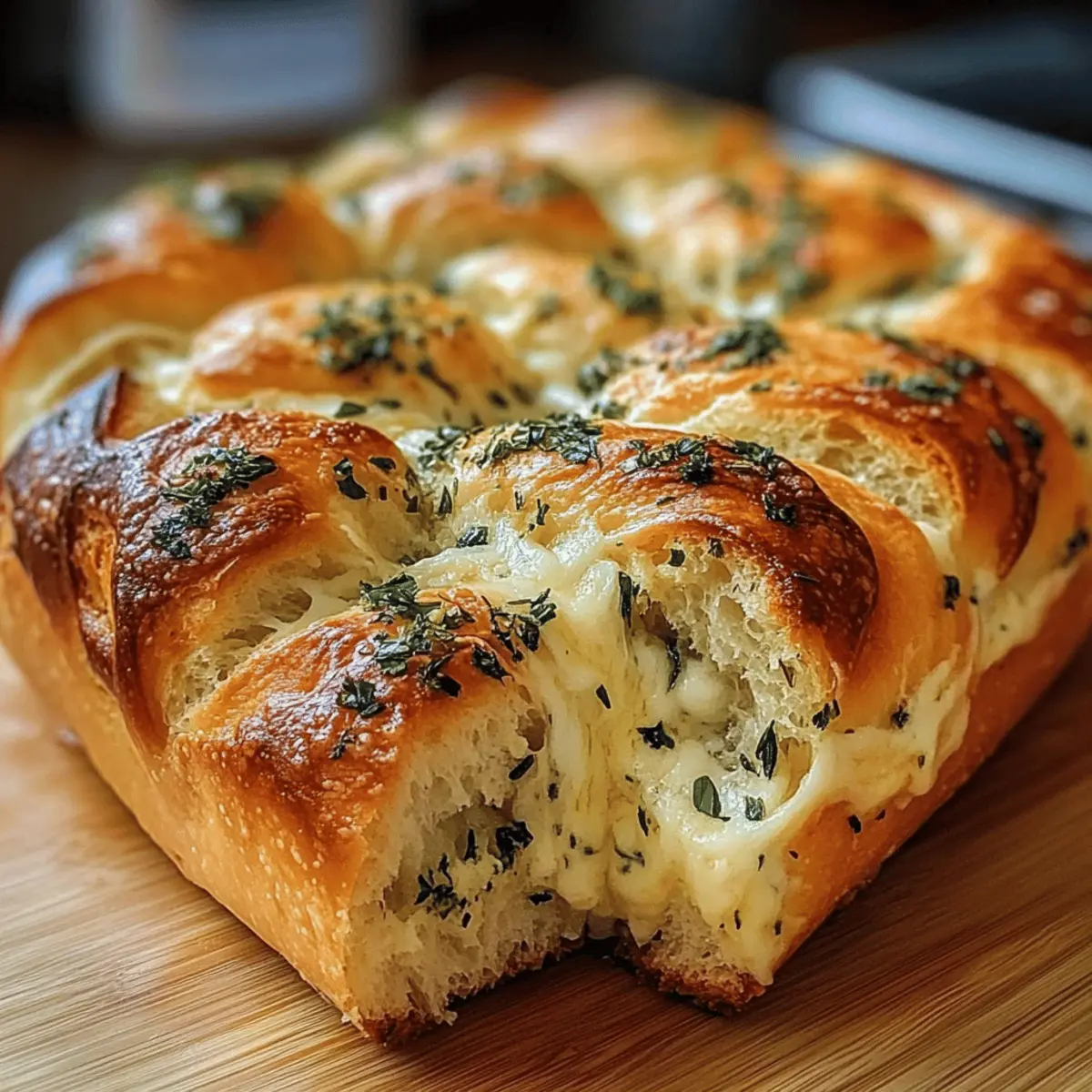 Swirled Garlic Herb And Cheese Bread