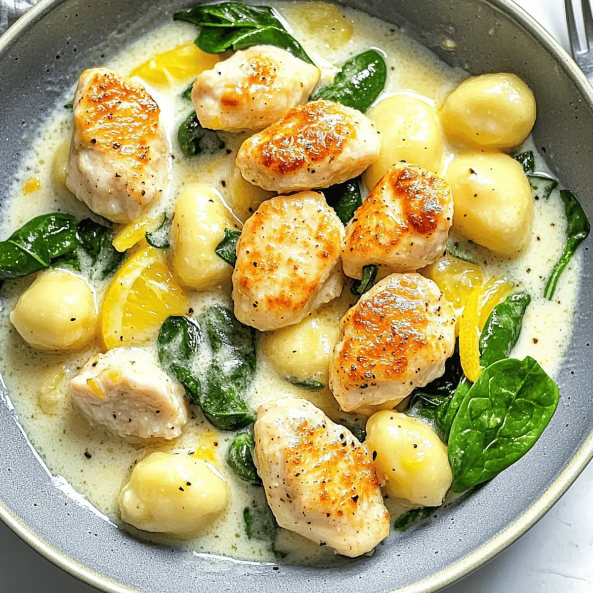 Zesty Lemon Gnocchi with Garlic Chicken