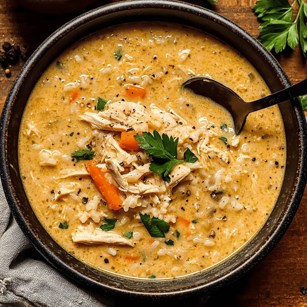 reamy White Chicken + Rice Soup