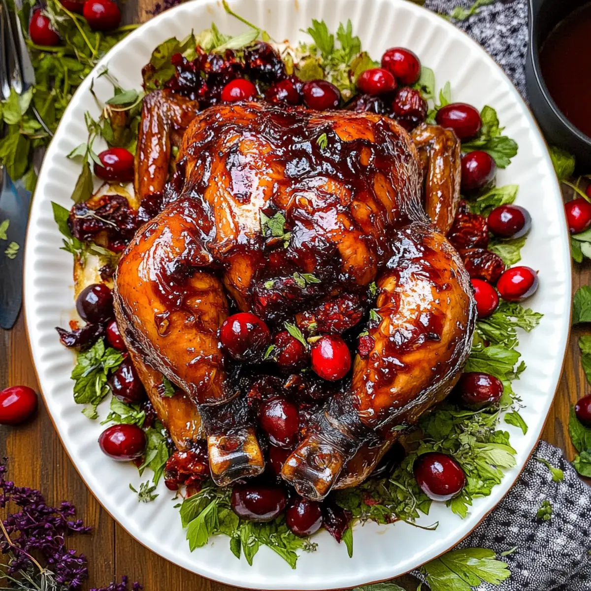 Cranberry Maple Roast Chicken