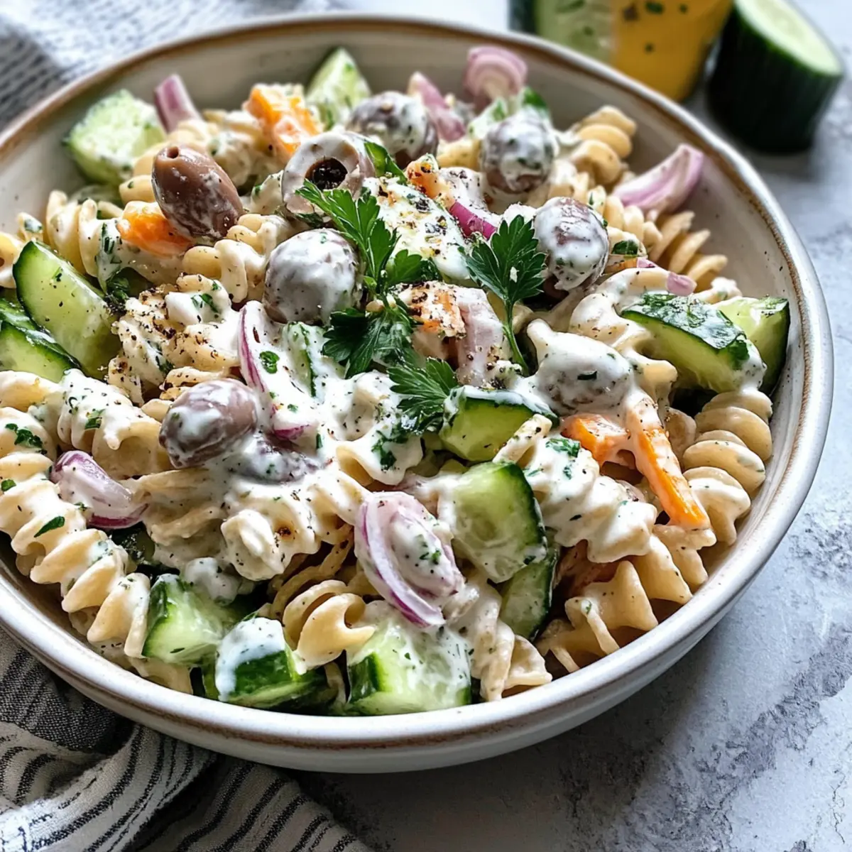 Tzatziki Pasta Salad