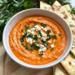 Roasted Red Pepper Feta Dip (Tirokafteri)