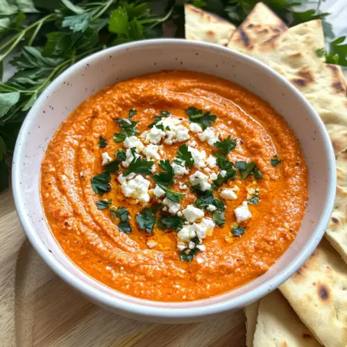 Roasted Red Pepper Feta Dip (Tirokafteri)