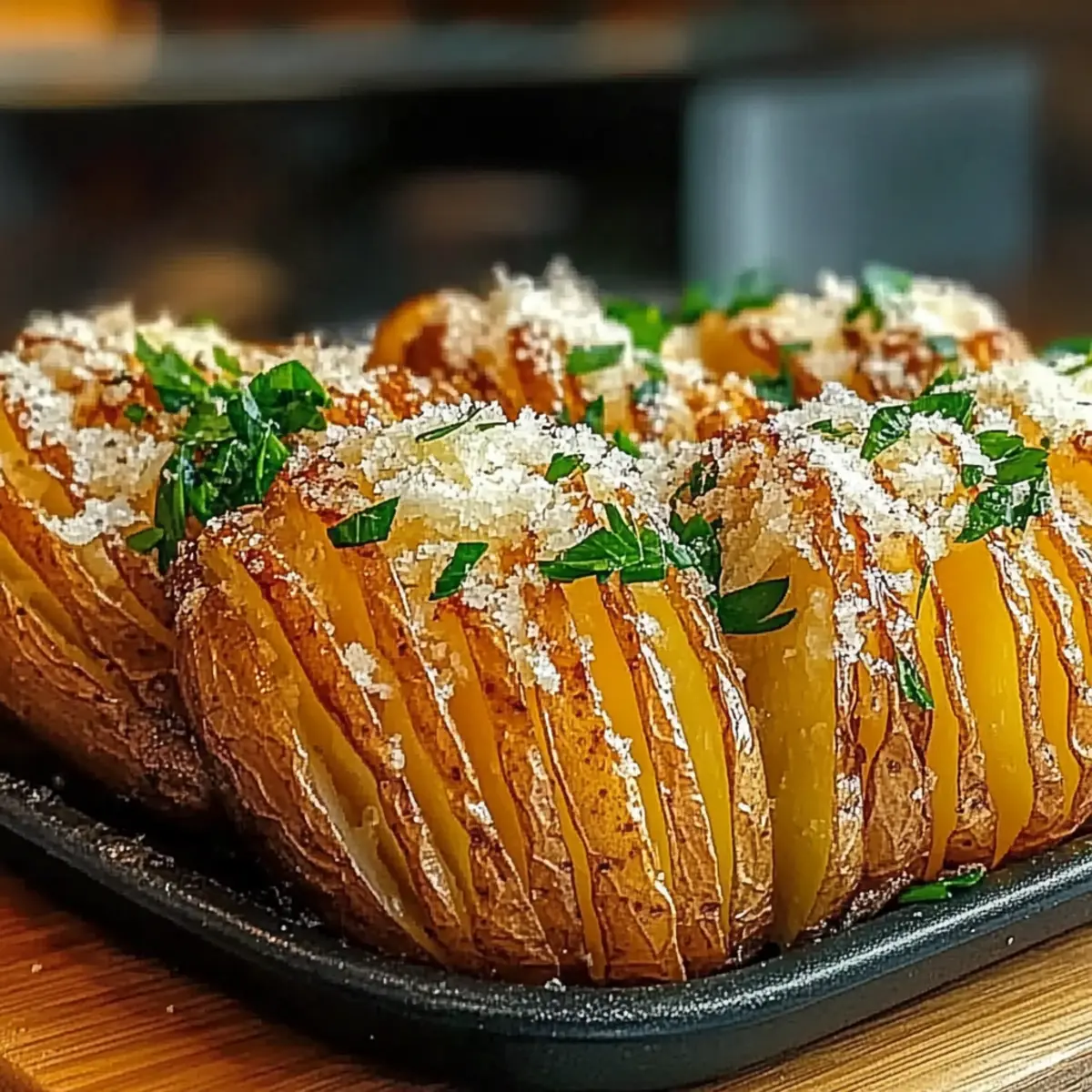 Garlic Parmesan Accordion Potatoes