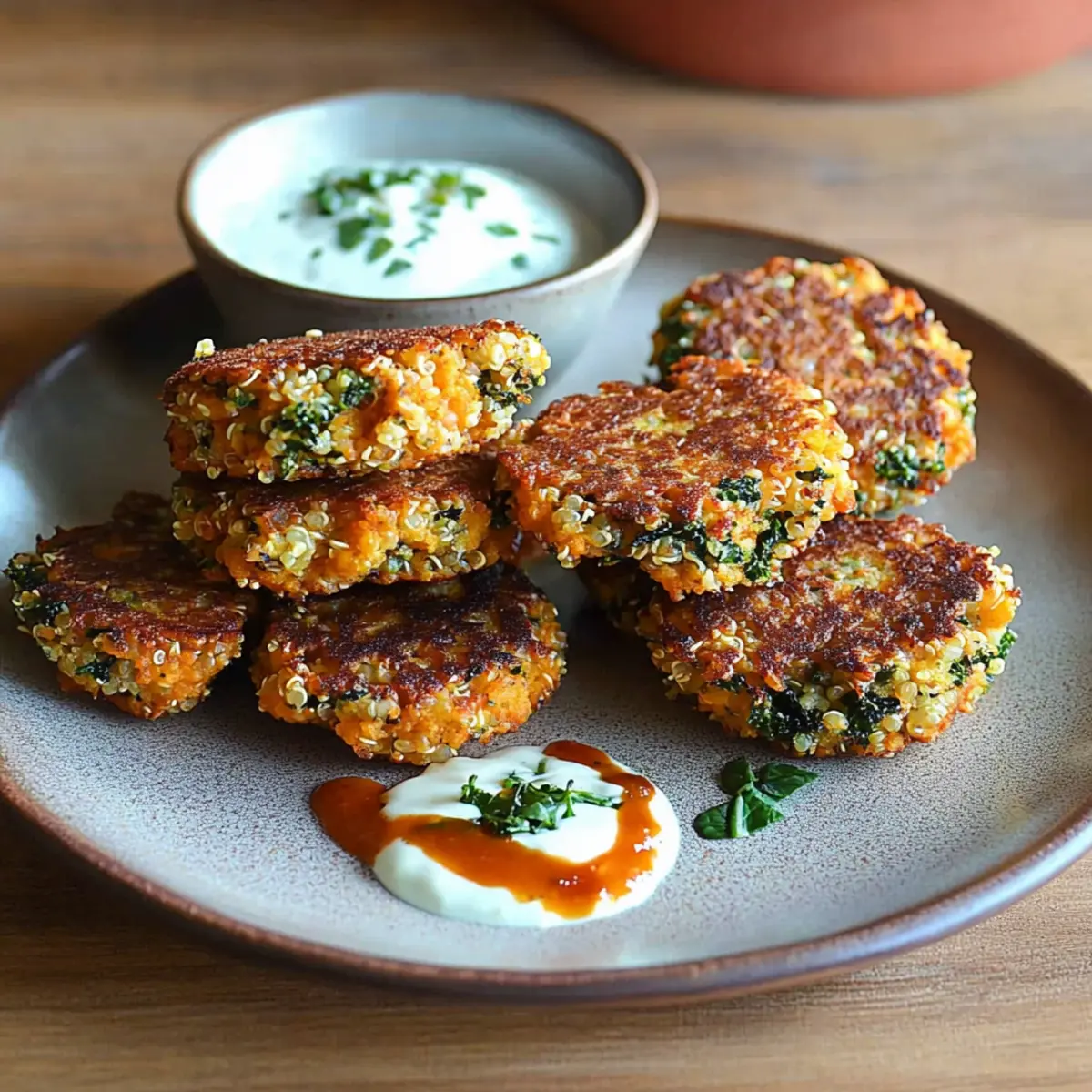 Sweet Potato Kale and Quinoa Fritters