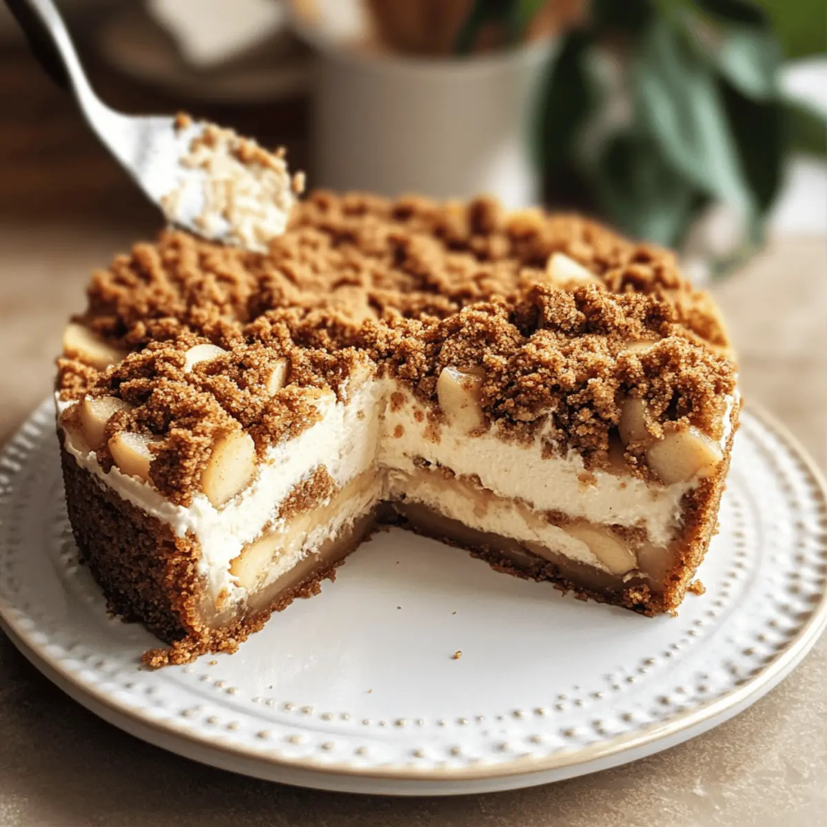 Apple Crumble Cheesecake