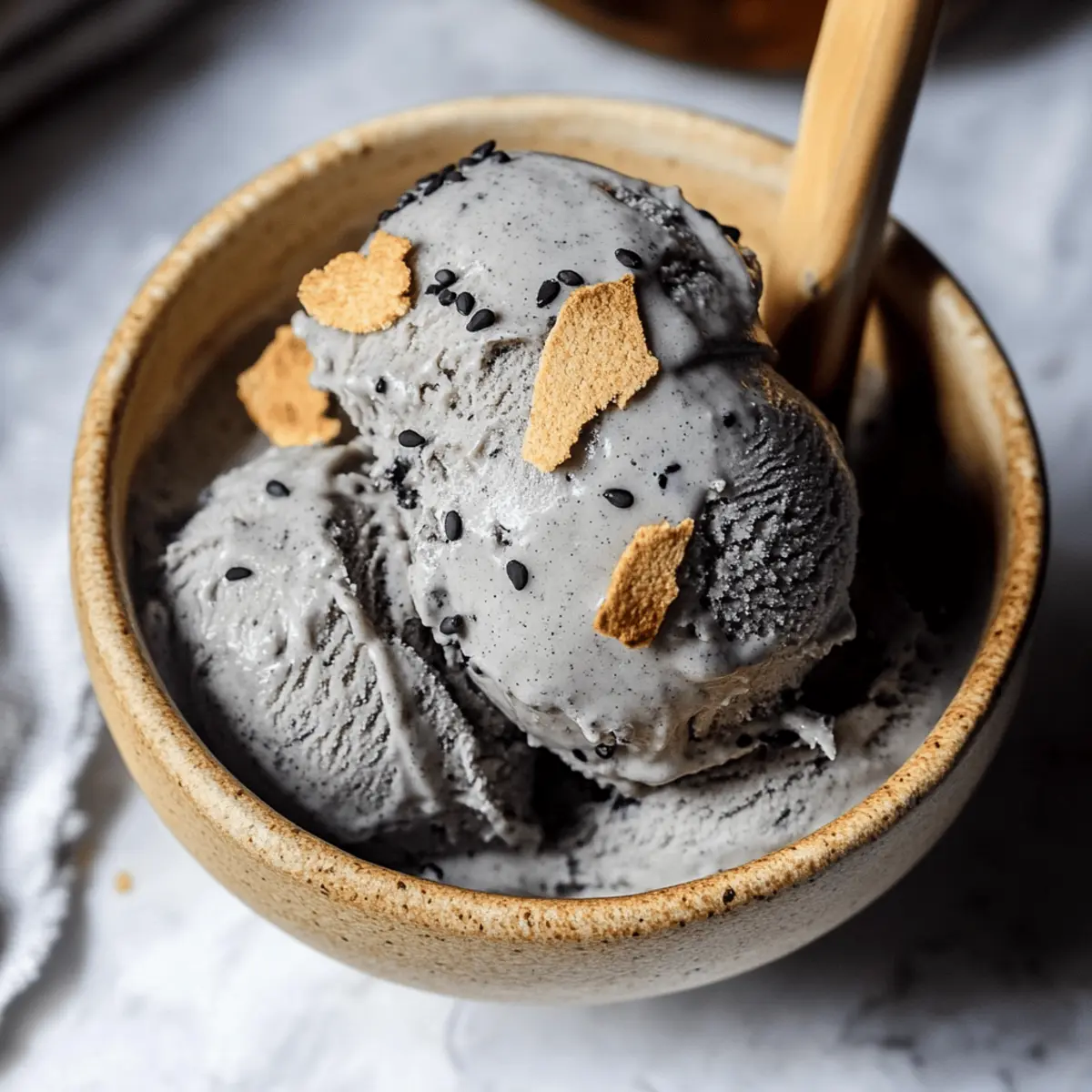 Black Sesame Ice Cream
