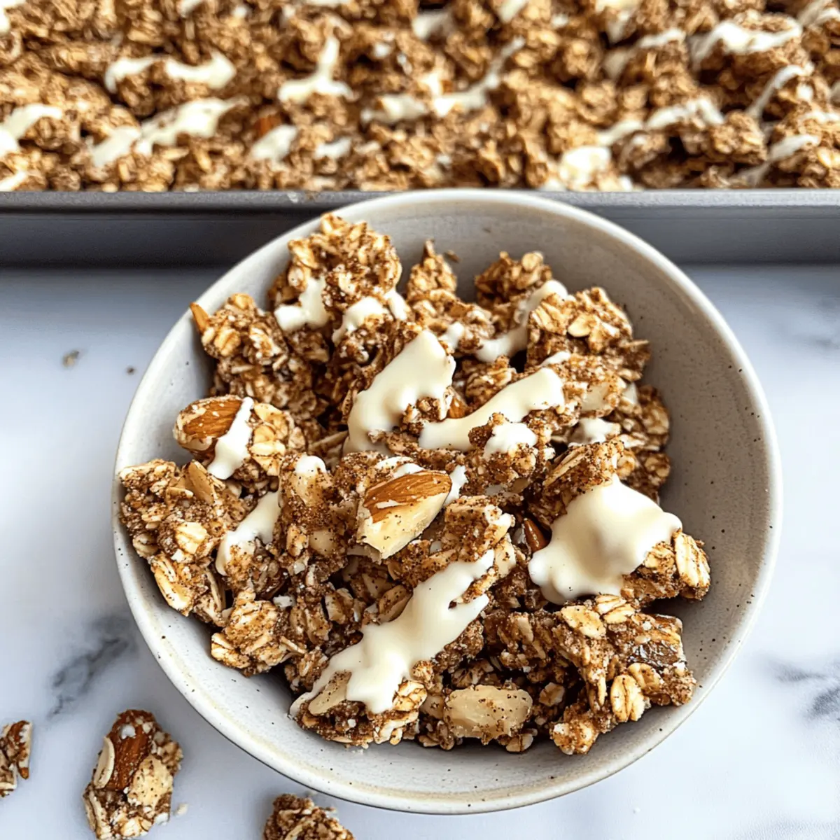 Cinnamon Roll Granola Clusters