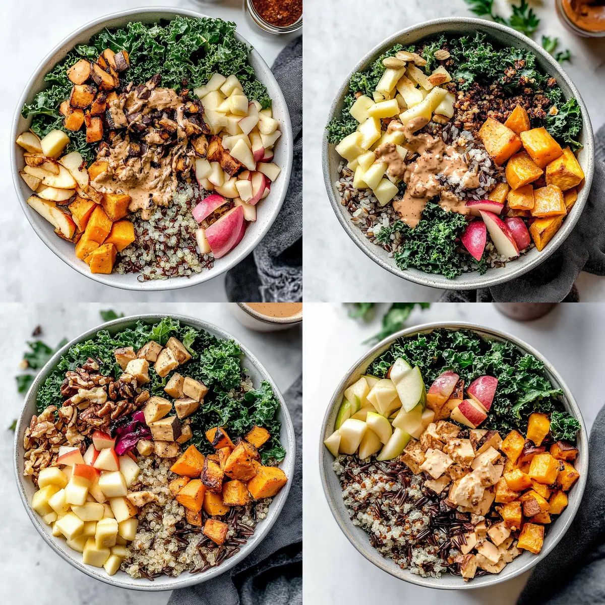 Cozy Autumn Grain Bowls with Maple Cinnamon Vinaigrette