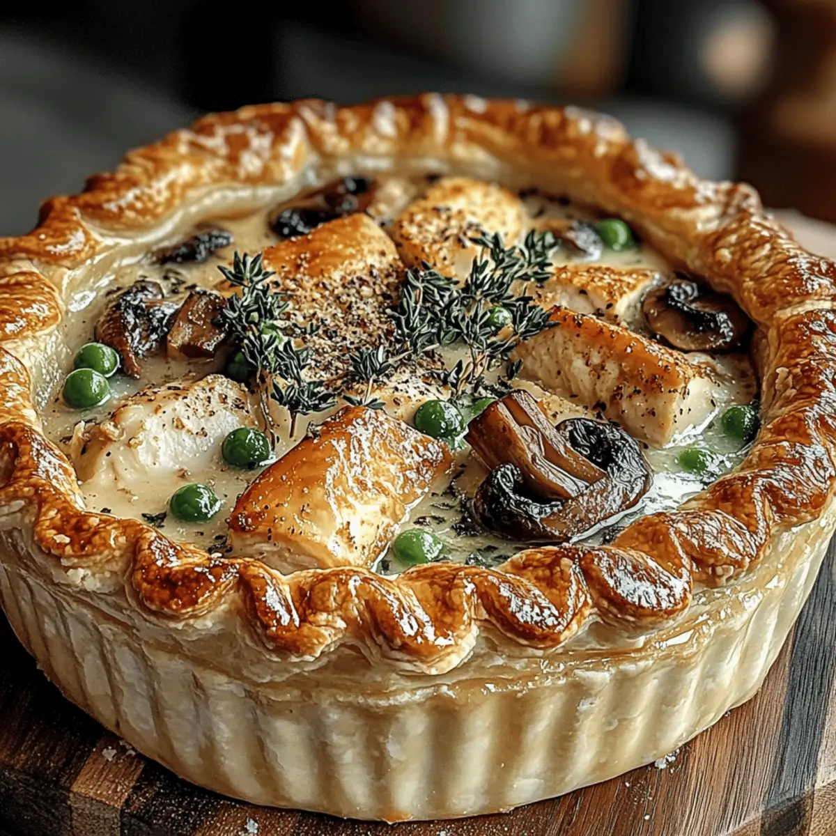 Cozy Chicken and Mushroom Pot Pie
