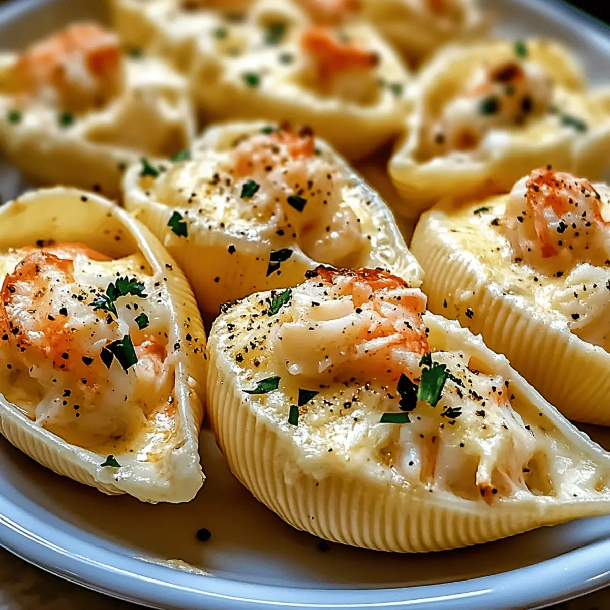 Creamy Seafood Stuffed Shells